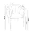 Ver imagem 4 de Cadeira para Sala de Jantar Joy Estofada com Base de Aço Bege/Fendi