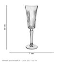 Ver imagem 3 de Jogo 6 Peças Taça de Cristal 170ml Transparente 23x7x7cm Vinho Água Espumante