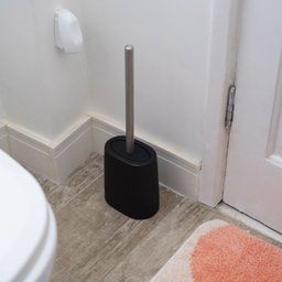 kit banheiro saboneteira e escova sanitária 4 pçs - oikos - 6