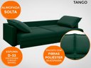 Ver imagem 5 de Sofá Tango 2,20M Sem Caixa, Retrátil e Reclinável Velosuede Verde - Netsofás