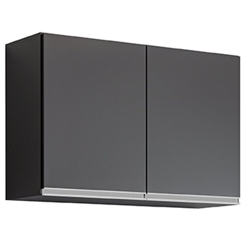 Armário Aéreo de Geladeira 2 Portas 80 Cm Irís Preto