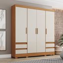 Ver imagem 1 de Guarda Roupa Roupeiro Casal Bernardi B383 Briz 4 Portas 4 Gavetas Cinamomo Off White Henn