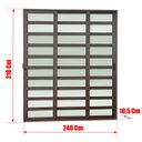 Ver imagem 4 de Porta Cor.c/Trav.3F.Móv.1/3 210x240 Elite c/Fecha.Tet.V.Lis.Marrom Corten Brimak