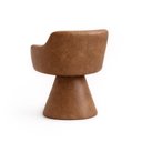 Ver imagem 5 de Cadeira de Mesa de Jantar Jade Base Cone Giratória Corano Caramelo - Nexta Casa