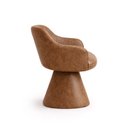 Ver imagem 4 de Cadeira de Mesa de Jantar Jade Base Cone Giratória Corano Caramelo - Nexta Casa