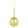 Kit 2 Pendentes Jabuticaba Dourado Globo de Vidro Âmbar - 2