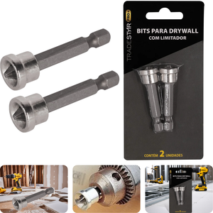 Bits Drywall 1/4" Phillips Ph2 Limitador 50 Mm 2 Unidades Tradestar