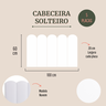 Cabeceira Solteiro Modulada Nuvem Cama Box Corino Branco - 2