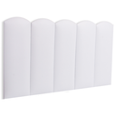 Ver imagem 1 de Cabeceira Solteiro Modulada Nuvem Cama Box Corino Branco