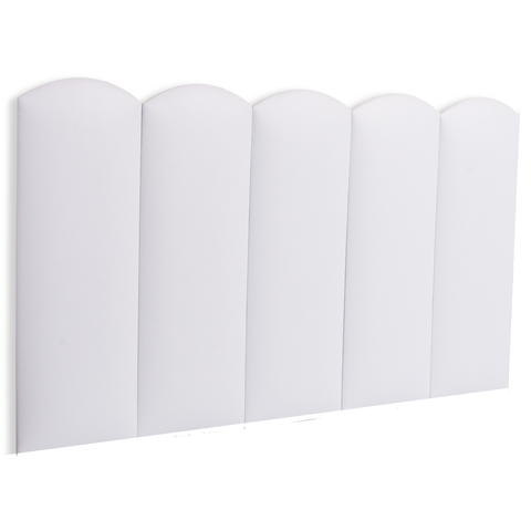 Cabeceira Solteiro Modulada Nuvem Cama Box Corino Branco