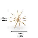 Ver imagem 4 de Kit 2 Escultura de Mesa Decorativa Ouriço De Ferro Pintura Dourado