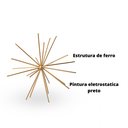 Ver imagem 5 de Kit 2 Escultura de Mesa Decorativa Ouriço De Ferro Pintura Dourado