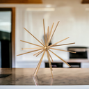 Ver imagem 2 de Kit 2 Escultura de Mesa Decorativa Ouriço De Ferro Pintura Dourado