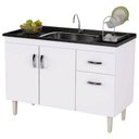 Ver imagem 2 de Balcão de Pia Gabriela 120 Cm Branco Flex - Ajl