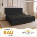 Ver imagem 4 de Cama Box com Baú King Royal Sleep Bipartido Suede Preto 192cm Royal Sleep