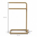 Ver imagem 2 de Suporte Porta Toalha Dourado de Rosto Duplo para Bancada de Banheiro Lavabo - Édecasamóveis