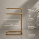 Ver imagem 4 de Suporte Porta Toalha Dourado de Rosto Duplo para Bancada de Banheiro Lavabo - Édecasamóveis