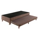 Ver imagem 1 de Cama Box Base C/auxiliar Universal com Auxiliar Sommier Rústico Brown (88x188x30) - Paropas