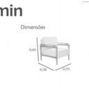 Ver imagem 3 de Poltrona Yasmim Linho Bege