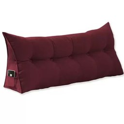 Almofada Para Cabeceira Encosto Apoio Lombar Spot 160cm com Porta Celular Suede - Desk Design Vermel - 9