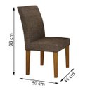 Ver imagem 4 de Conjunto Sala de Jantar Mesa Tampo de Vidro Preto Creta 4 Cadeiras Olímpia Leifer