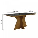 Ver imagem 3 de Conjunto Sala de Jantar Mesa Tampo de Vidro Preto Creta 4 Cadeiras Olímpia Leifer