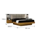 Ver imagem 3 de Cama Casal com Espelho Painel Estofado - Braga - Leifer Móveis
