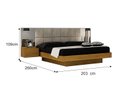 Ver imagem 3 de Cama Casal com Espelho Painel Estofado - Braga - Leifer Móveis
