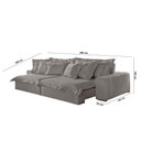 Ver imagem 4 de Sofá Luz Veludo 02 Módulos de 120m B25cm Meu Sofá Online B026 Veludo Prata