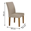 Ver imagem 4 de Conjunto Sala de Jantar Mesa Tampo de Vidro Off-white Creta 6 Cadeiras Olímpia Leifer