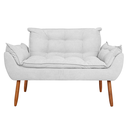 Ver imagem 1 de Sofá 2 Lugares Orgânico Bouclê Off White - Balaqui Decor Cor:bege