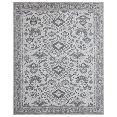 Tapete Funcional Medalhão Cinza / Azul 55 2,00 x 3,00
