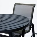 Ver imagem 7 de Conjunto Lótus com Mesa 90cm Ripada 4 Poltronas Ombrelone 3,00m com Base Preto
