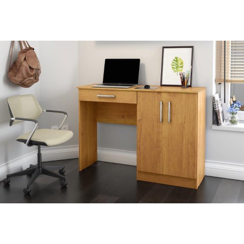 Mesa / Escrivaninha para Computador Mi com Rodízios Cor Cinamomo Pt