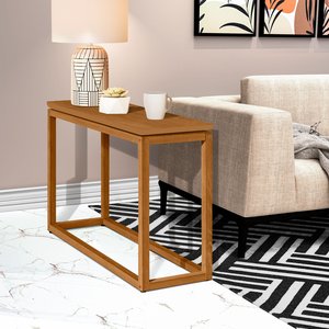 Mesa de Apoio Lateral Madeira Retangular Sala Sofa Decorativa Escritorio Supreme:marrom