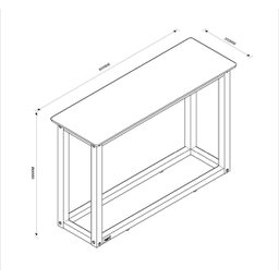 Mesa de Apoio Lateral Madeira Retangular Sala Sofa Decorativa Escritorio Supreme:marrom - 4