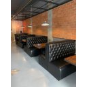 Ver imagem 4 de Sofá Banco Booth 1,20m Sintético Preto Restaurantes Bares Lanchonete Pizzaria