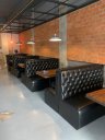 Ver imagem 4 de Sofá Banco Booth 1,20m Sintético Preto Restaurantes Bares Lanchonete Pizzaria
