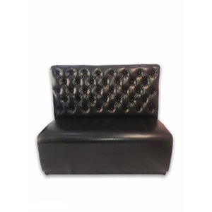 Sofá Banco Booth 1,20m Sintético Preto Restaurantes Bares Lanchonete Pizzaria