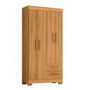 Ver imagem 2 de Guarda-Roupa com 4 Portas e 2 Gavetas Marrom/Freijó