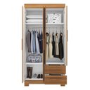Ver imagem 4 de Guarda-Roupa com 4 Portas e 2 Gavetas Marrom/Freijó