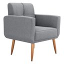 Ver imagem 2 de Poltrona Decorativa para Sala Lages Boucle Cinza