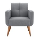 Ver imagem 3 de Poltrona Decorativa para Sala Lages Boucle Cinza