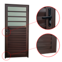 Ver imagem 2 de Porta de Cozinha Alumínio 86 Esq V.Boreal Marrom Corten Brimak