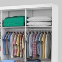 Ver imagem 6 de Guarda Roupa Casal 6 Portas 4Gavetas e Espelho Freijó/Branco