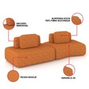 Ver imagem 3 de Sofá 2 Lugares Orgânico com Módulo Central e 1 Canto Berlim Bouclê Caramelo K01 - D’Rossi