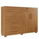 Ver imagem 1 de Cômoda New Triunfo 8 Gavetas 2 Portas 2 Prateleiras com Sapateira - Benetil