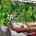 Ver imagem 2 de Papel de Parede Adesivo Decorativo Jardim Vertical Folhagem - 3 Metros