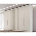 Ver imagem 1 de Guarda Roupa Casal Potente 6 Portas c/ 4 Ripados e 6 Gavetas Off White - Europa