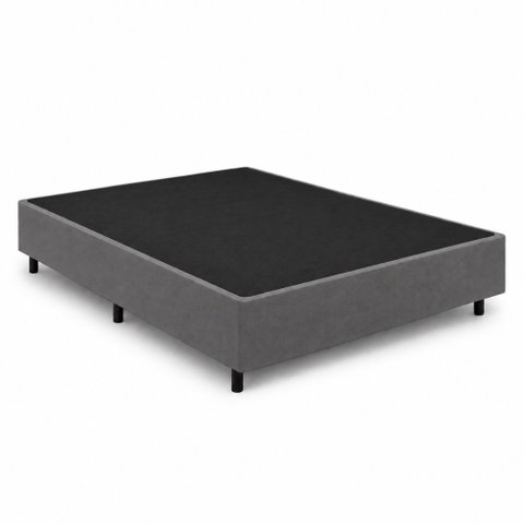 Cama Box Base Casal King 1,93m Suede Marsala